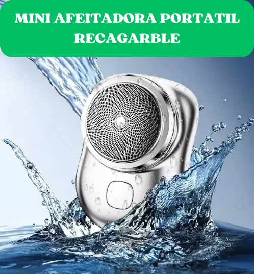 MINI AFEITADORA RECARGABLE Y RESISTENTE AL AGUA.